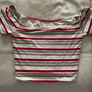 Privacy Please - Crop Stripe Top